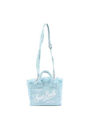Borsa Vanity Mini in lino celeste SAINT BARTH KIDS | VAMI00800555L